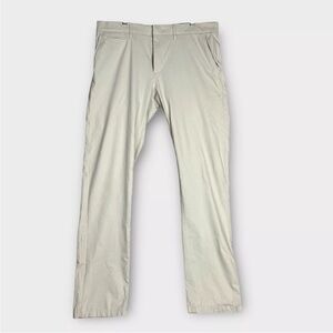 J Crew Tech Pants Men's 34x34 Fits 36x32 Beige 484 Slim Performance Preppy